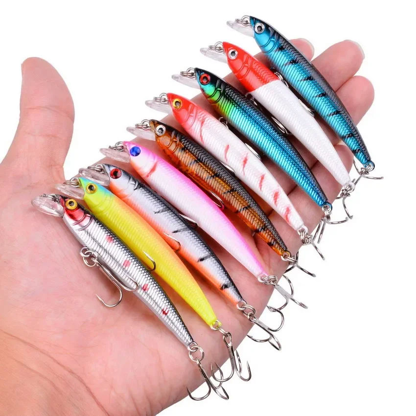 Juego de Señuelos de Pesca, cebo duro de pesca, Mini pececillo, columpio flotante, Crankbait, Wobblers locos, señuelos biónicos artificiales, 8 Uds. - imagen 5