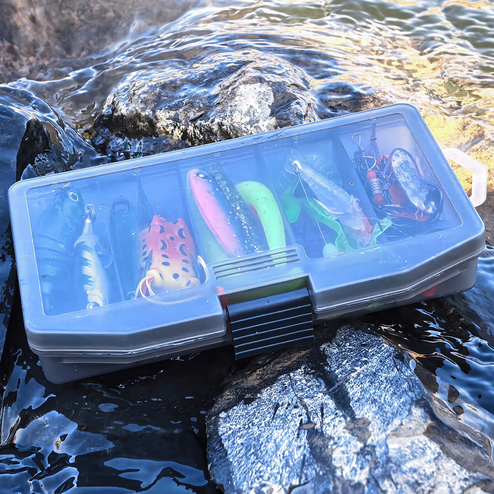 Kit pesca lubina Free Fisher, señuelos Jerkbait y vinilo - imagen 5