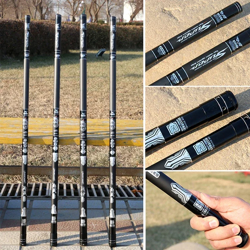 Caña de pescar telescópica de carbono de alta calidad, caña superdura ultraligera de sección larga, 8M, 9M, 10M, 11M, 12M y 13M, novedad de 2022 - imagen 4
