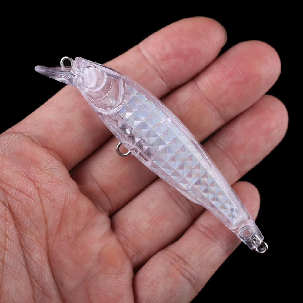 Chan'sHuang 20 piezas cebo holográfico en blanco sin pintar 9cm 7,8g sonajero flotante láser Minnow DIY señuelo de pesca Artificial - imagen 4
