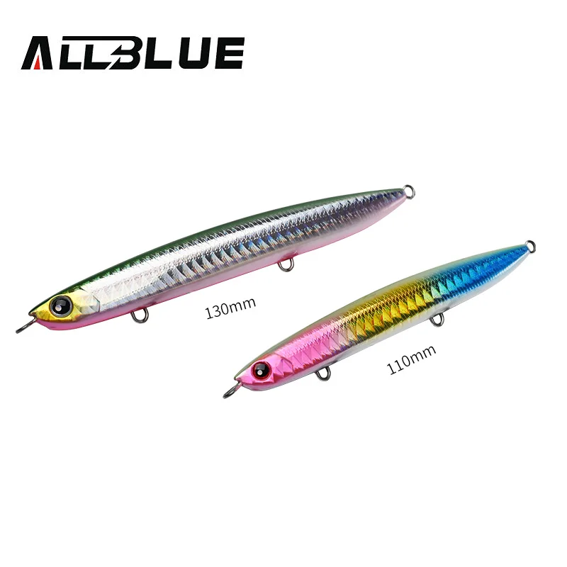 ALLBLUE SPARROW-señuelo de pesca de 110mm y 130mm, lápiz, ojos 3D, peso fijo, cebo Artificial de lubina - imagen 5