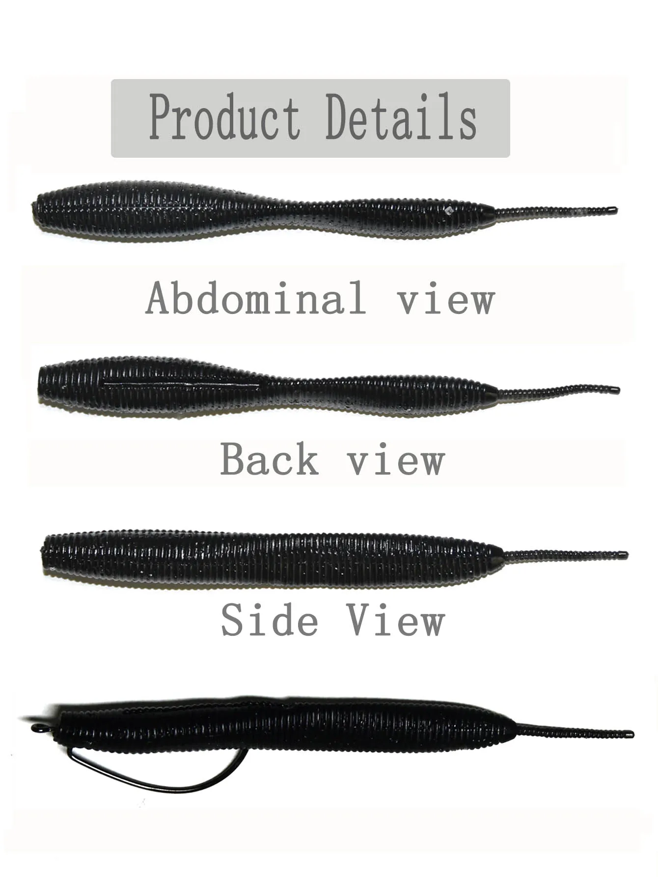 Donglexian-Juego de cola de aguja de haya, caja de plástico, embalaje de silicona, cebo de pesca, anzuelo de cabeza de plomo, anzuelo de manivela, pesca al aire libre, 52 unids/lote por caja - imagen 4