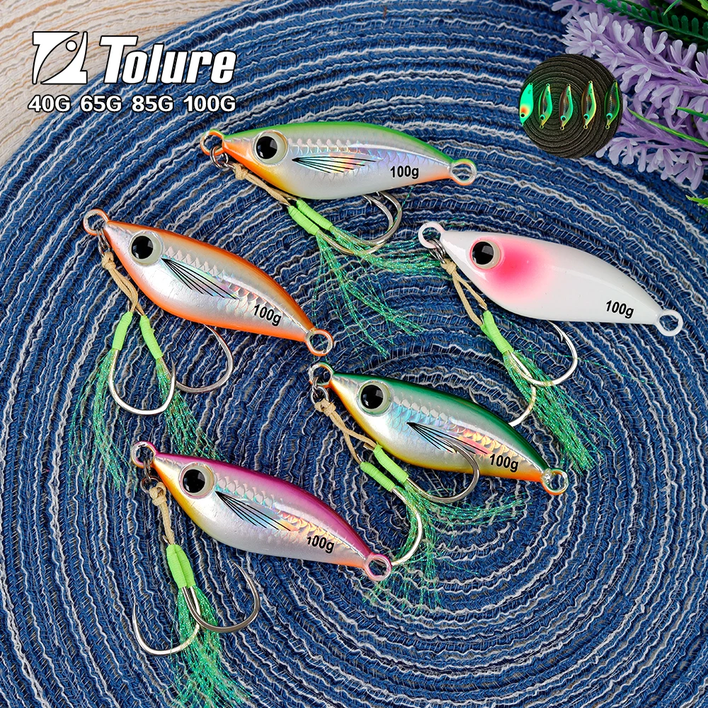 TOLU nuevo pequeño Butterball plantilla de pesca de Metal señuelos 45g 65g 85g100g Shore Casting Jigging cuchara señuelo brillo señuelo de pesca de agua salada - imagen 2