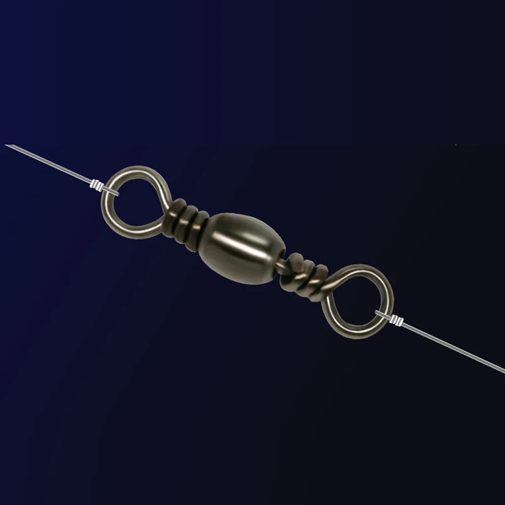 DNDYUJU 50 o 100 Uds. Rodamiento de barril de pesca de acero al carbono anillo giratorio sólido anzuelo señuelos conector accesorios de pesca - imagen 4
