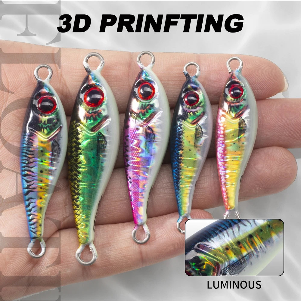 Hunthouse-señuelo de pesca de Metal con impresión 3D, 20g, 30g, 40g, Wobbler Artificial, cebo duro, pesca en mar de agua salada colorida - imagen 5