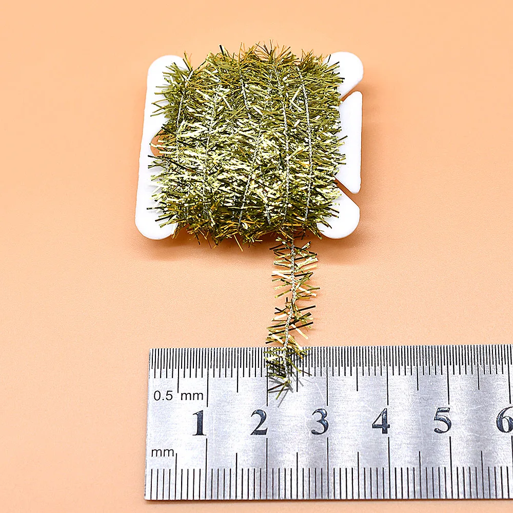 MNFT oropel de pesca con mosca, aparejo de línea Flash de cristal de chenilla, 10 colores, fabricación de cebo, serpentina de atado de moscas surtidas, Material de moscas - imagen 4