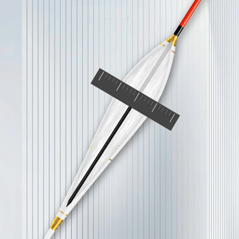 Flotador de pesca de pluma de pavo real inteligente, resistente al agua, boya Vertical llamativa, alarma de mordedura de pescado, carpa - imagen 4