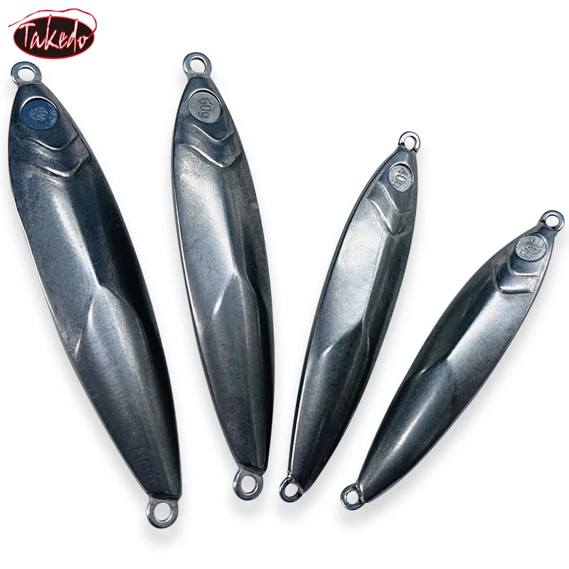 TAKEDO GX01 30G 40G 60G 80G Señuelos de pesca de tungsteno en blanco sin pintar hundimiento plantilla de tungsteno DIY Jigging señuelo espacios en blanco plantilla de Metal - imagen 3