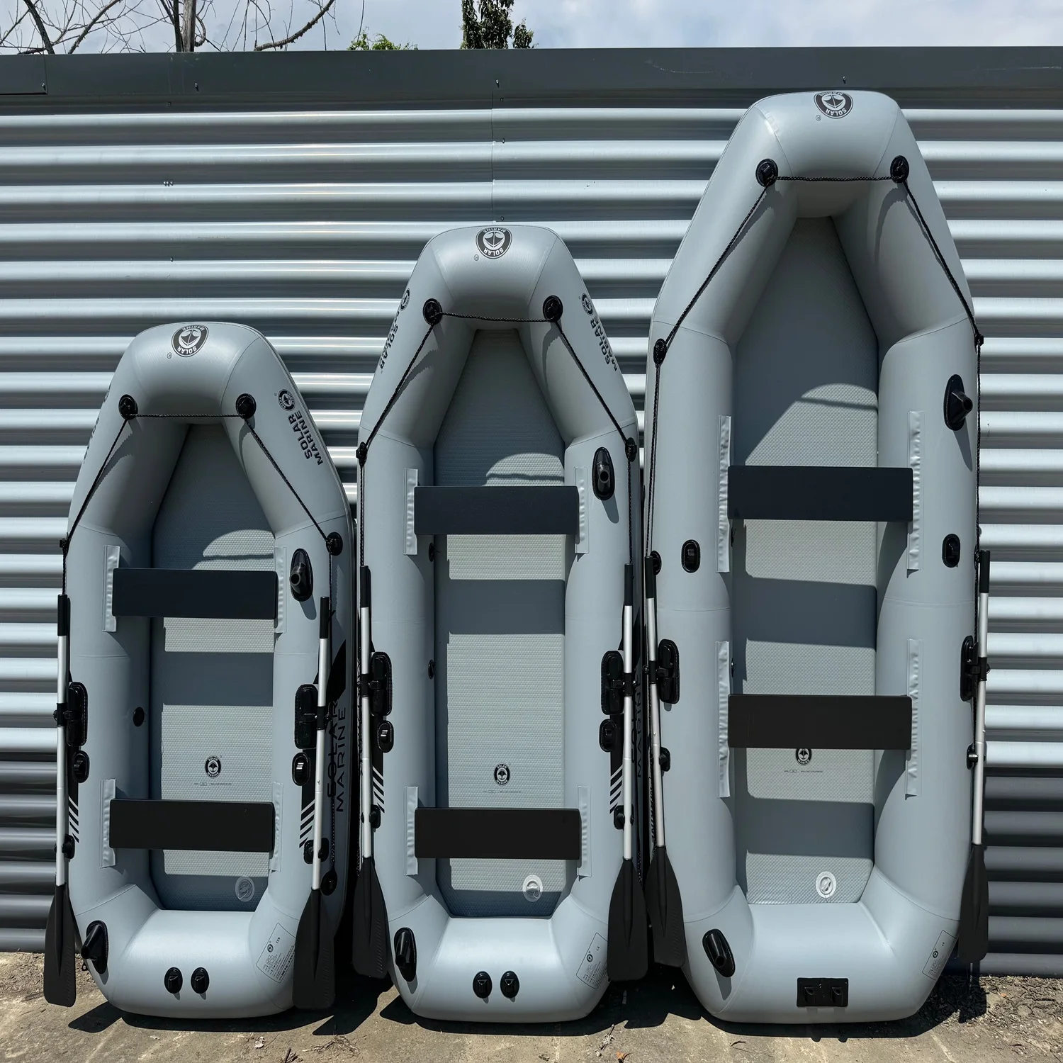 Barcos de pesca inflables de PVC plegables marinos solares, canoa de Kayak para el mar, accesorios deportivos impermeables para 1-3 personas, B230-1 - imagen 5