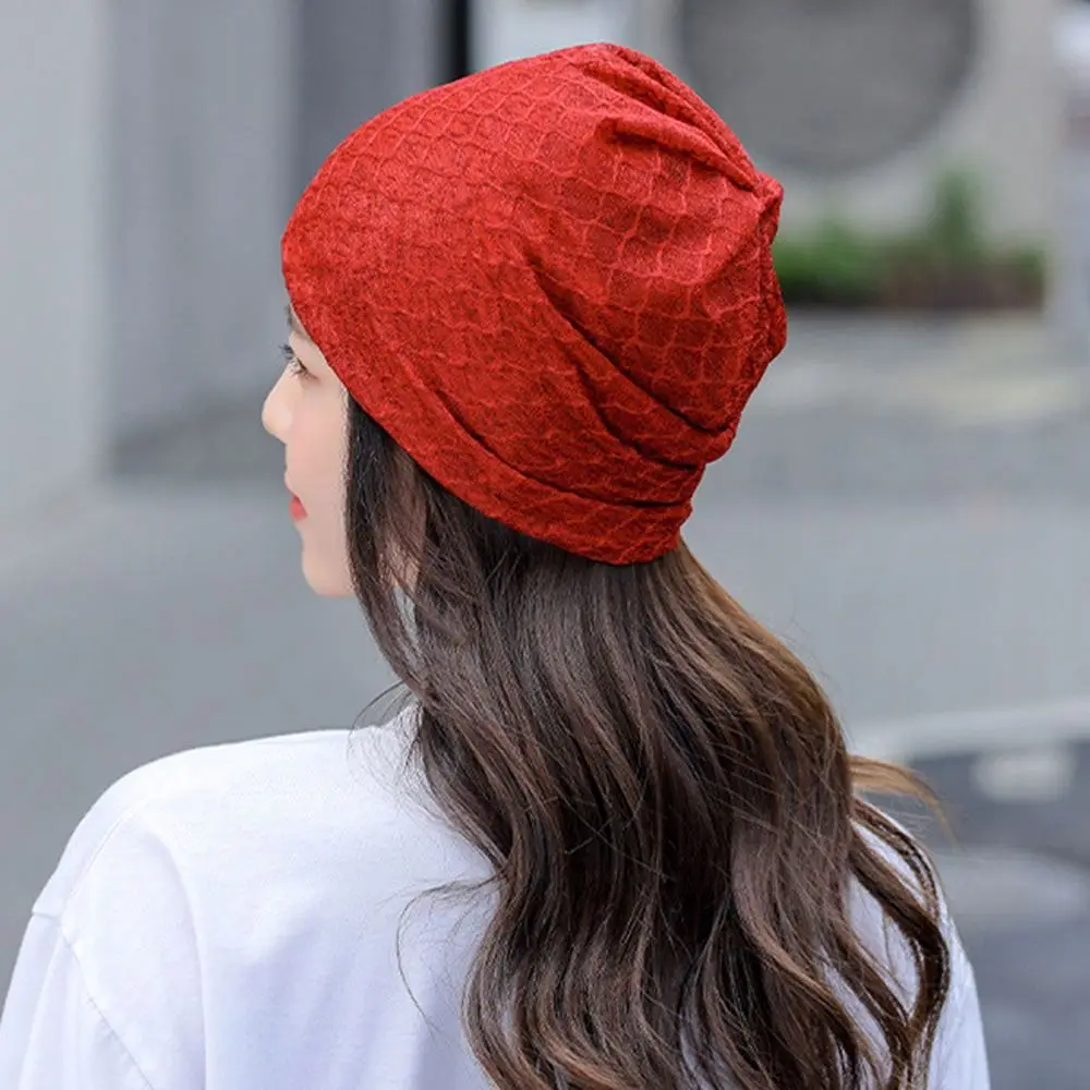 Gorros finos de malla, sombrero, bufanda, gorro tejido de ganchillo transpirable, tapa vacía, gorra para el sol Hip-pop para mujer - imagen 3