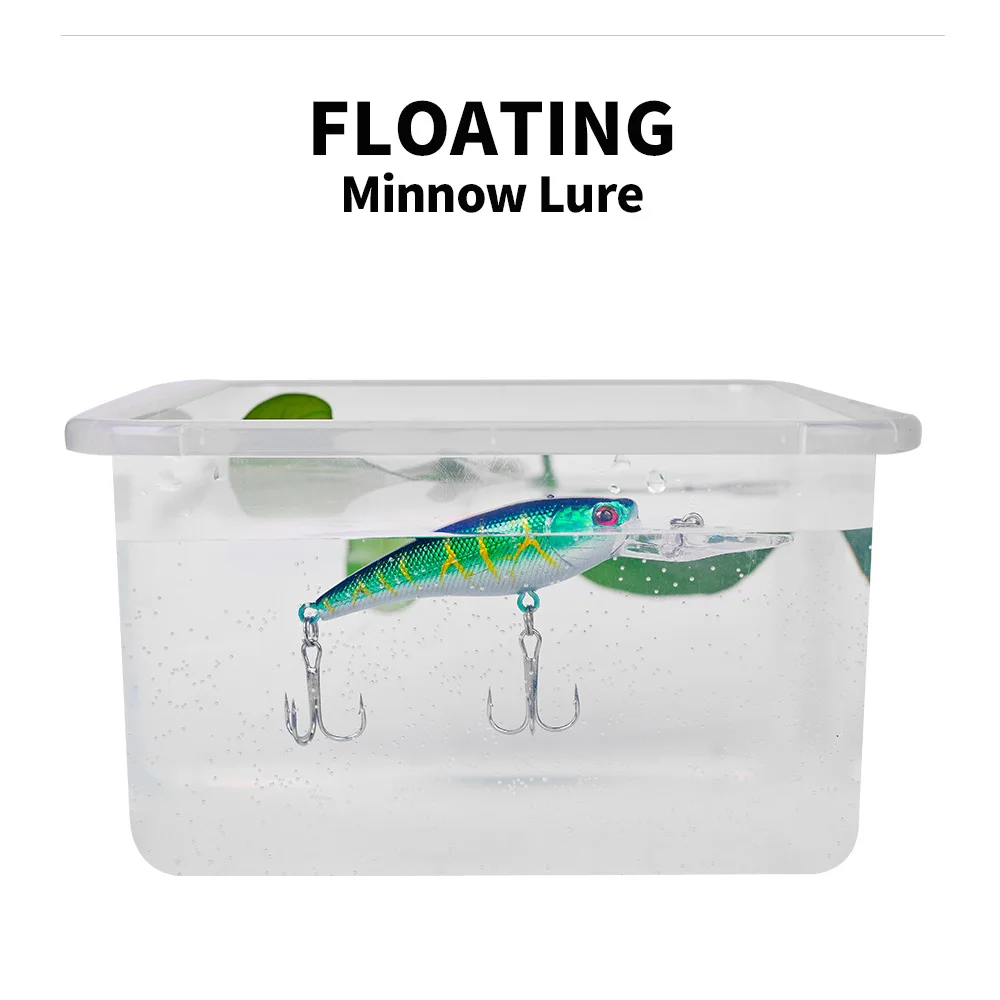 Señuelo de pesca Minnow, cebo Artificial duro, ojos 3D, 9cm, 8,3g, Wobblers, carpa, lubina, aparejos de pesca, Jerkbait flotante lento, Swimbait - imagen 4