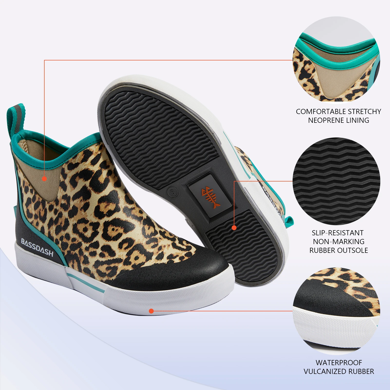 BASSDASH-Botas de lluvia impermeables para mujer, botines de goma de neopreno antideslizantes para jardín, 4,5" - imagen 4