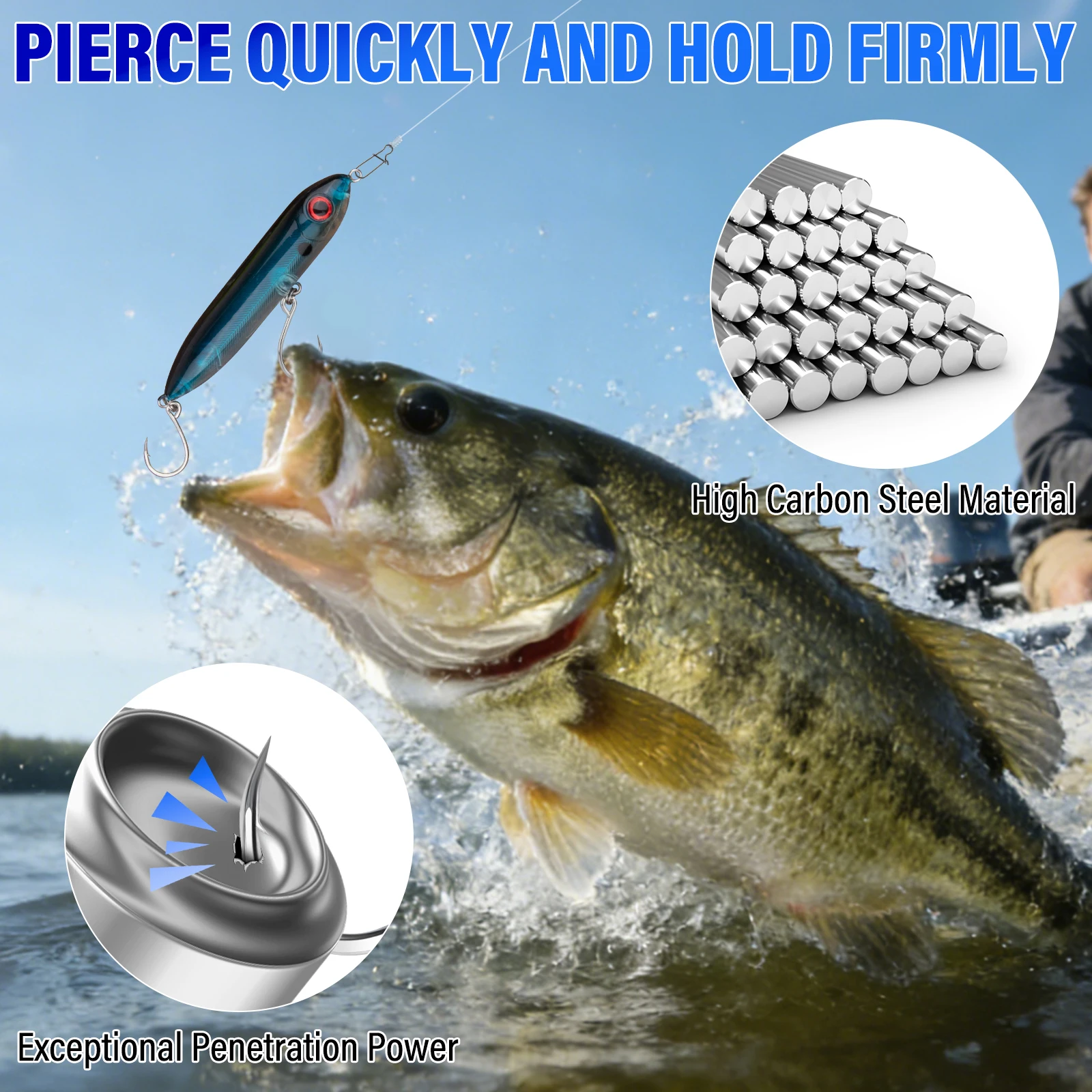 Anzuelos circulares ojo grande para crankbait, popper y spinner - imagen 3