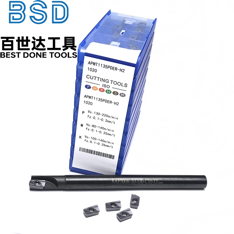 Varilla de fresa de extremo indexable BAP300R-C10-10-130-1T: fresa CNC de alta calidad personalizable para insertos - imagen 5