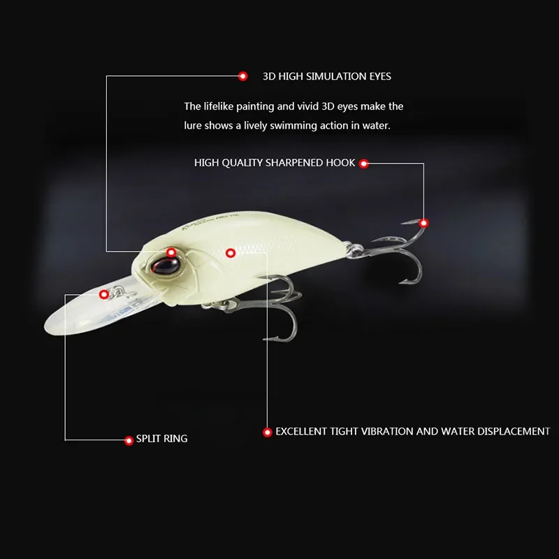 Señuelo de pesca Crankbait, 2 uds., 87mm, 15,5g, cebo duro Artificial, agua salada, Wobblers de buceo profundo, Jerkbaits, aparejos de pesca, cebos de manivela - imagen 4