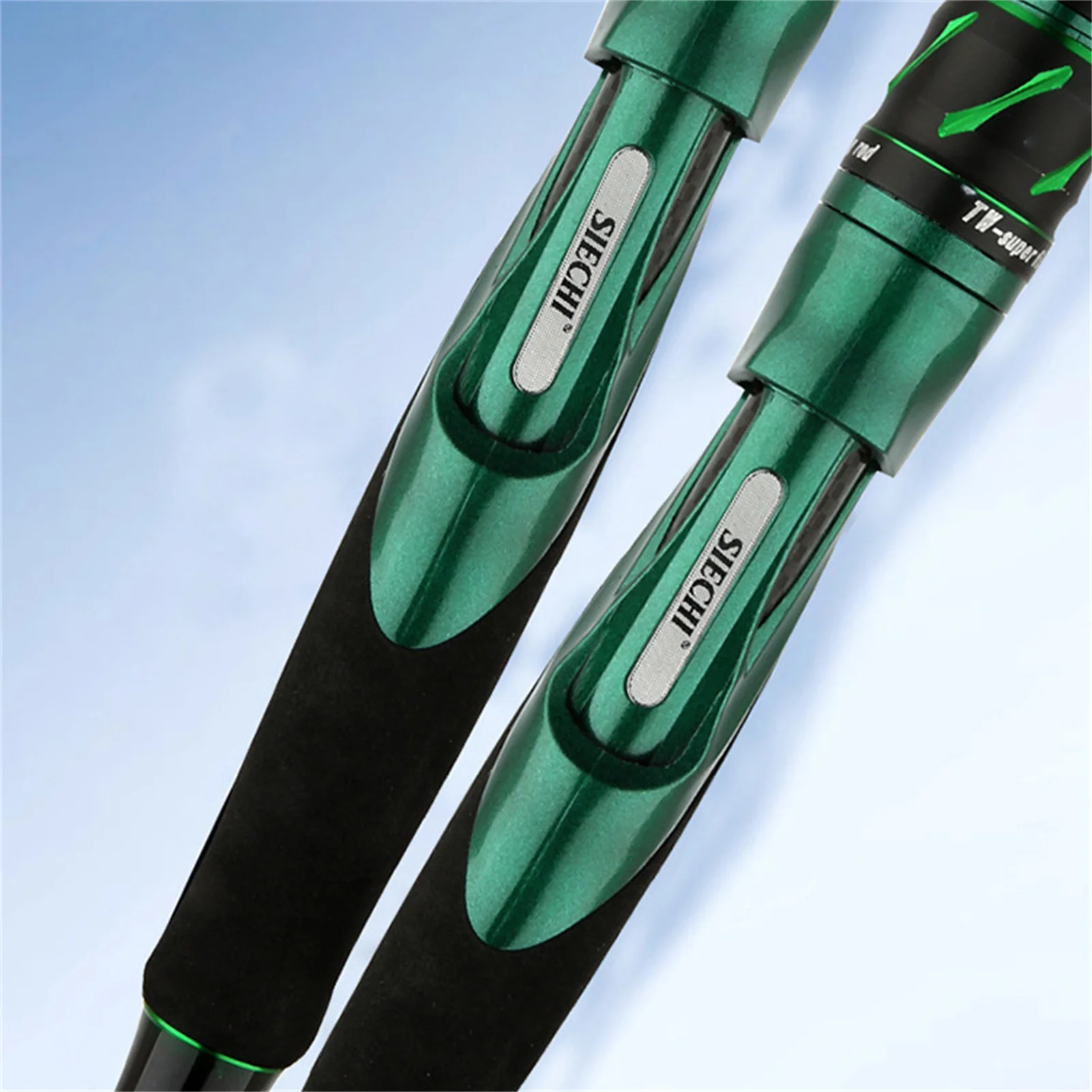 Caña de pescar telescópica de 1,8/2,1 m, caña de pescar portátil con mango recto M para uso en agua dulce, caña de mano ultraligera de fibra de carbono - imagen 3