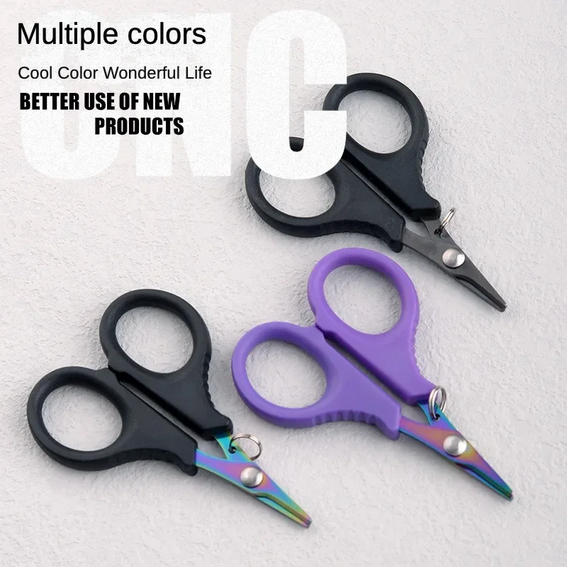 Luya-Tijeras PeLine de acero inoxidable, tijera de pesca chapada en titanio, hebilla de extracción, juego de tijeras de línea de pescado, herramientas de pesca Luya - imagen 3