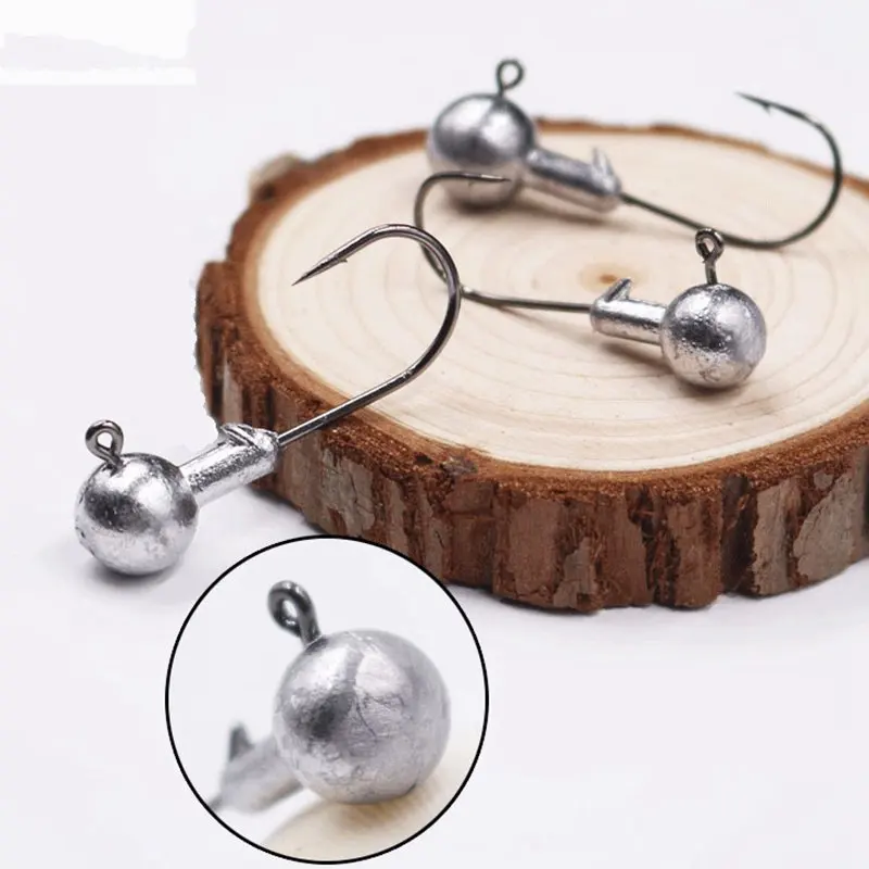 OBSESSION A016 50 Uds anzuelos con cabeza de anzuelo 1g 1,5g 2g 2,5g 3,5g 5g 7g 10g 14g 20g Jig cebo duro anzuelo de gusano suave anzuelo de Pesca - imagen 5