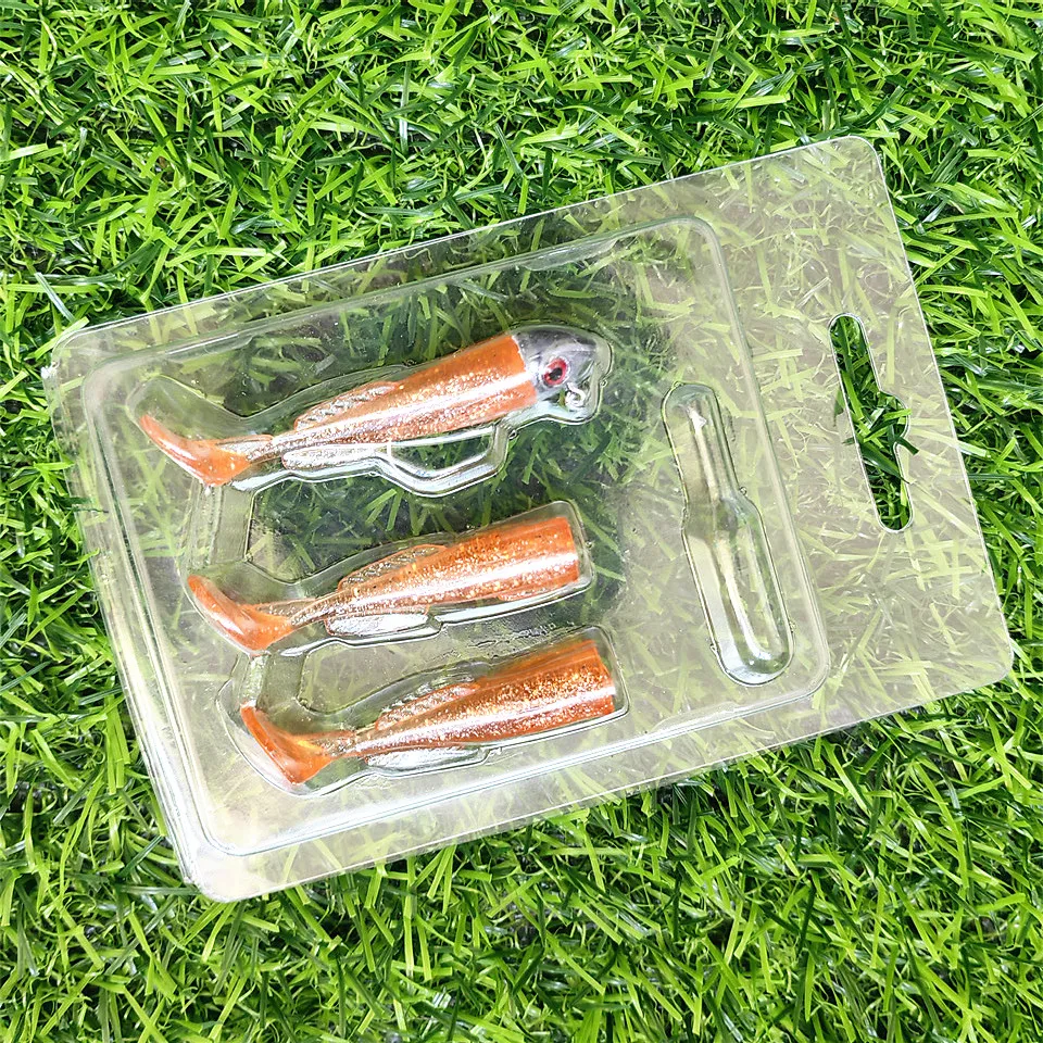 SWOLFY-señuelo de pesca con cabeza de plomo, cebo suave de 5,5 cm y 7,5g, señuelo para pececillos, plantilla para Lucio - imagen 3