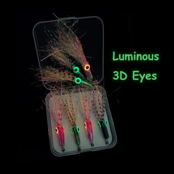 Ellllv mini moscas de calamar – Señuelo artificial agua salada lubina