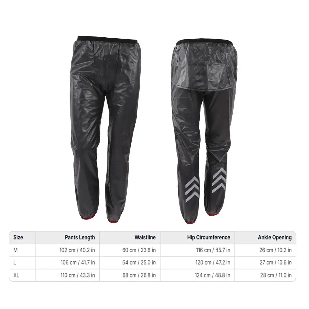 Pantalones reflectantes impermeables para lluvia, pantalones elásticos grises oscuros a prueba de lluvia, pantalones ligeros a prueba de viento para ciclismo - imagen 3