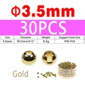 30PCS 3.5mm Gold