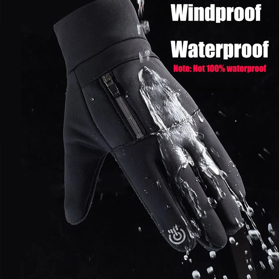 WALK FISH-guantes de pesca para hombre y mujer, deportes al aire libre, pantalla táctil impermeable, mantiene el calor, añadir forro polar grueso, para montar en bicicleta y esquiar - imagen 4