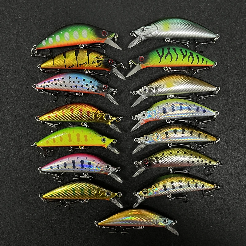 Señuelos de pesca de trucha, 50mm, 4,5g, señuelo de pececillo que se hunde, cebo duro Artificial 50S, equipo de cebo Twitch para pesca de agua dulce, superventas - imagen 3