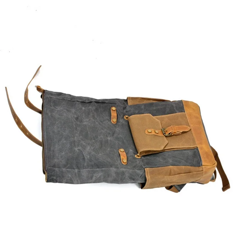 Mochila Crazy Horse de cuero vintage – trekking al aire libre - imagen 3