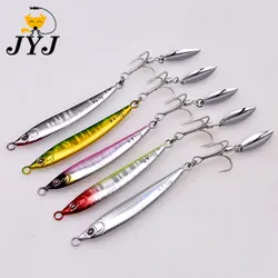 1 unidad de cebo de metal para pesca de agua salada, 10g, 15g, 20g, plantillas verticales, señuelos de Jigging lento para pesca en mar, cebo de fundición