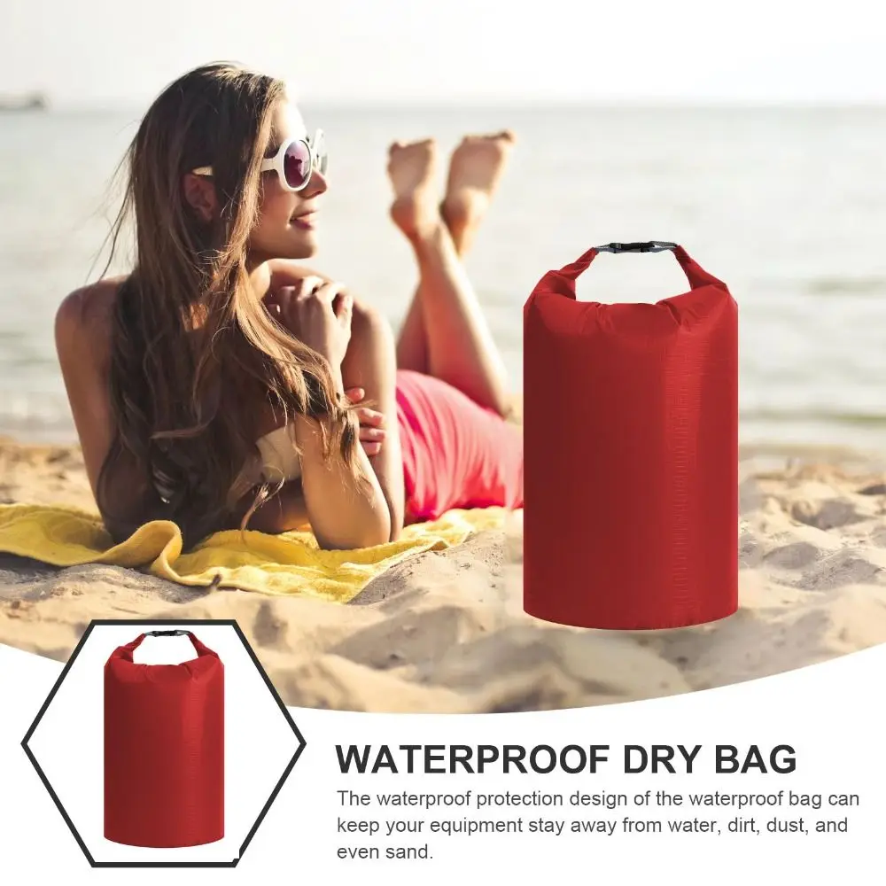 Bolsa seca impermeable de 20L, impermeable con correas para los hombros, bolsa tipo cubo para natación, mochila ligera de gran capacidad para playa y buceo - imagen 4