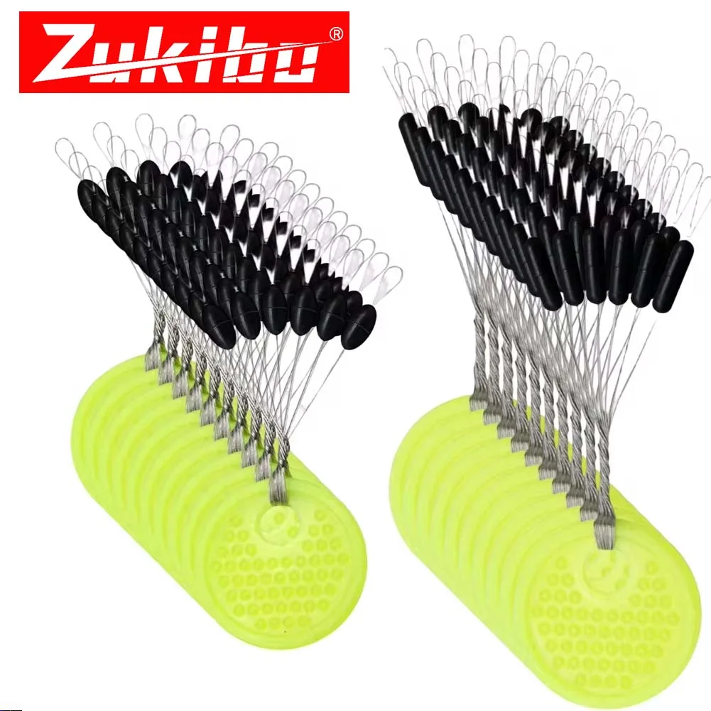 Flotadores ZUKIBO olives tapón negro goma carpfishing 60 uds