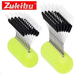 Flotadores ZUKIBO olives tapón negro goma carpfishing 60 uds