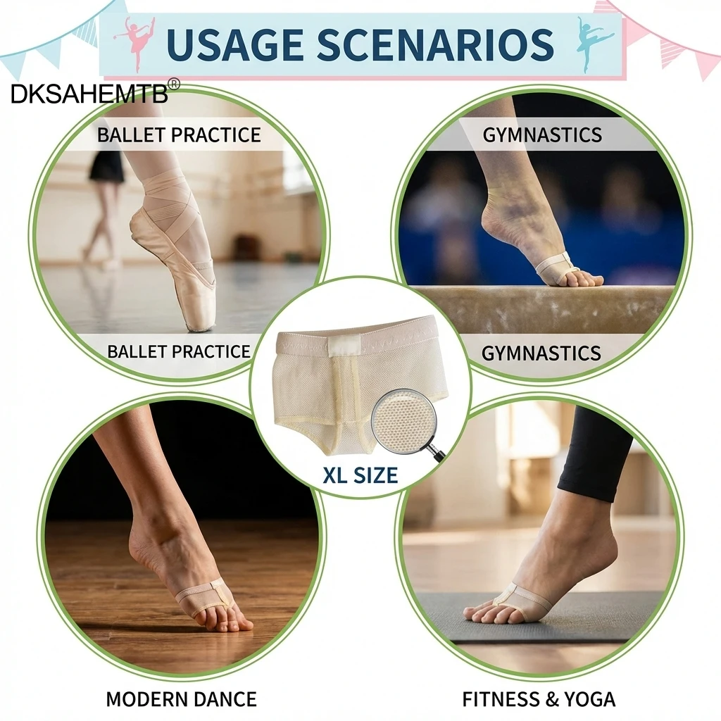 Almohadilla antideslizante antepié danza gimnasia fibra elástica - imagen 3