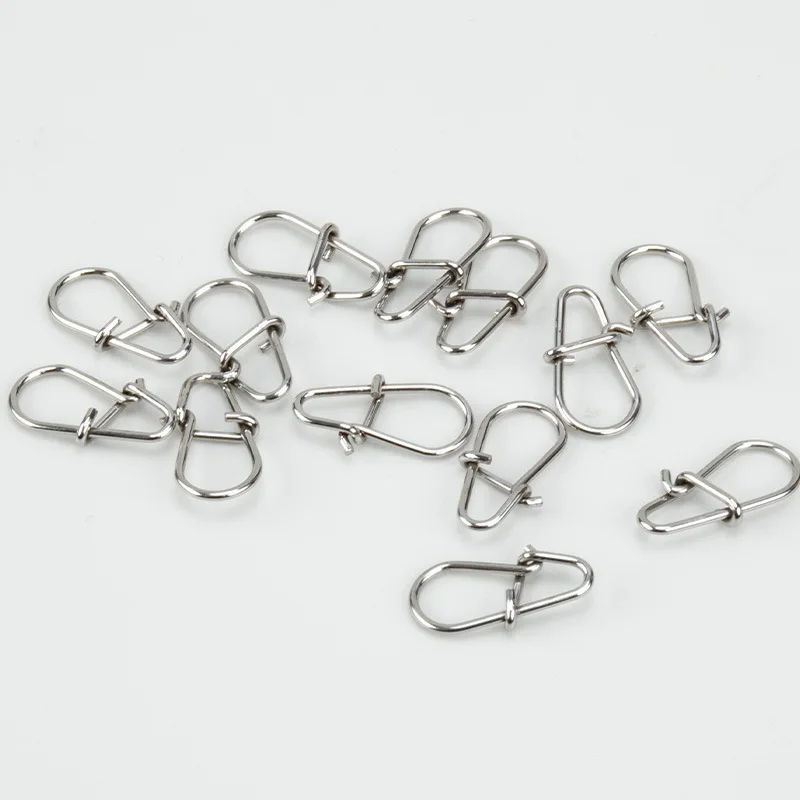25pcs/bag Fishing Clips Fast Crankbait Snaps Fishing Lures Connectors Saltwater Fishing Duo Lock Lure Stainless - imagen 5