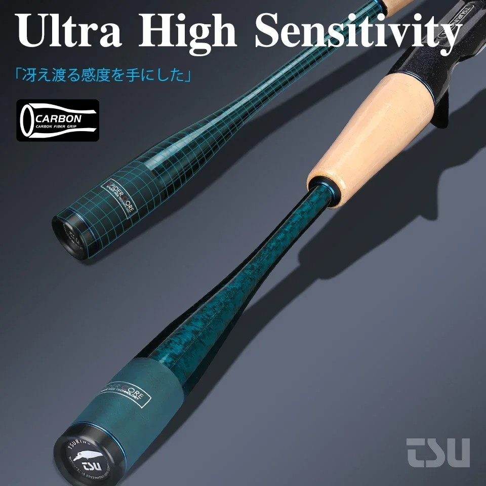 TSURINOYA RANGER 2,03 m 2,09 m 2,21 m caña de pescar plegable portátil L ML potencia 4 secciones caña de pescar giratoria Baitcasting de carbono - imagen 5