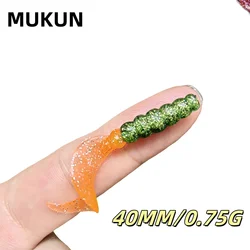 MUKUN Cebo blando Grub 4cm 0,75g cola circular