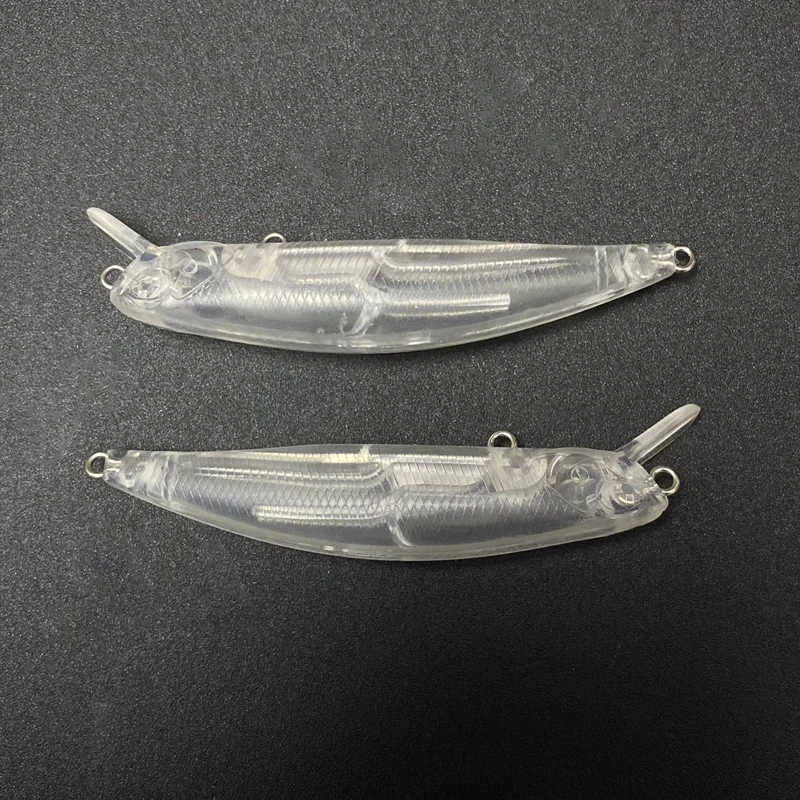 20 piezas cebo de pececillo en blanco sin pintar, 75mm, 9,4g, señuelo de pesca que se hunde, Swimbait de fundición larga, Wobblers para trucha, carpa, cebo Artificial - imagen 4
