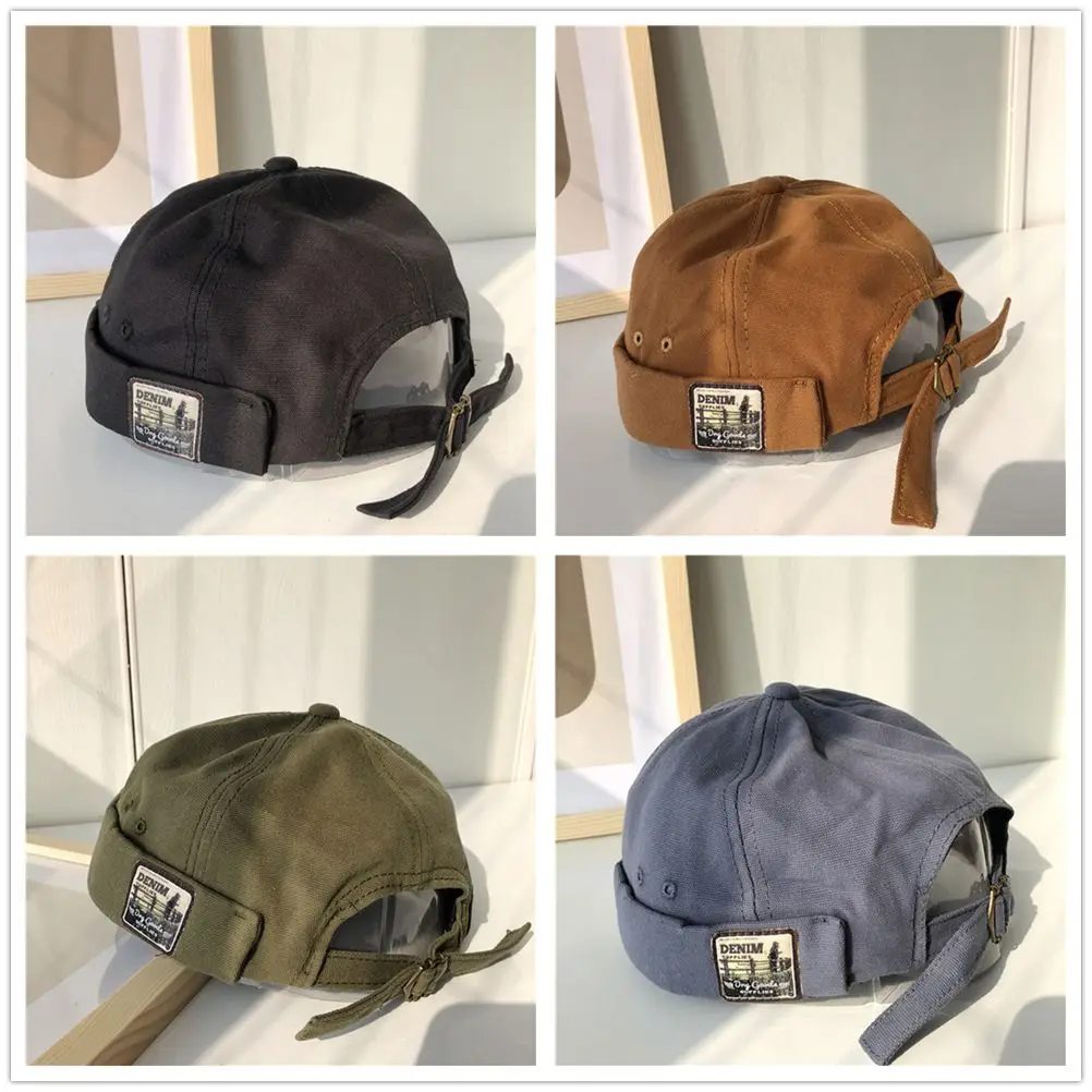 Gorro Docker de algodón ajustable – Estilo retro unisex - imagen 3