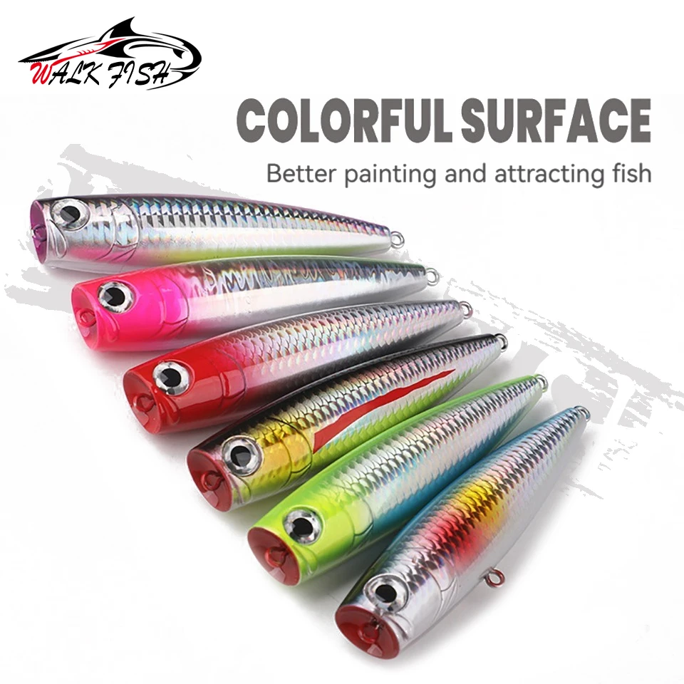 WALK FISH-señuelo Popper flotante para Pesca en el mar, cebo duro de plástico, aparejos de Pesca, 1 piezas, 110mm, 25g - imagen 4