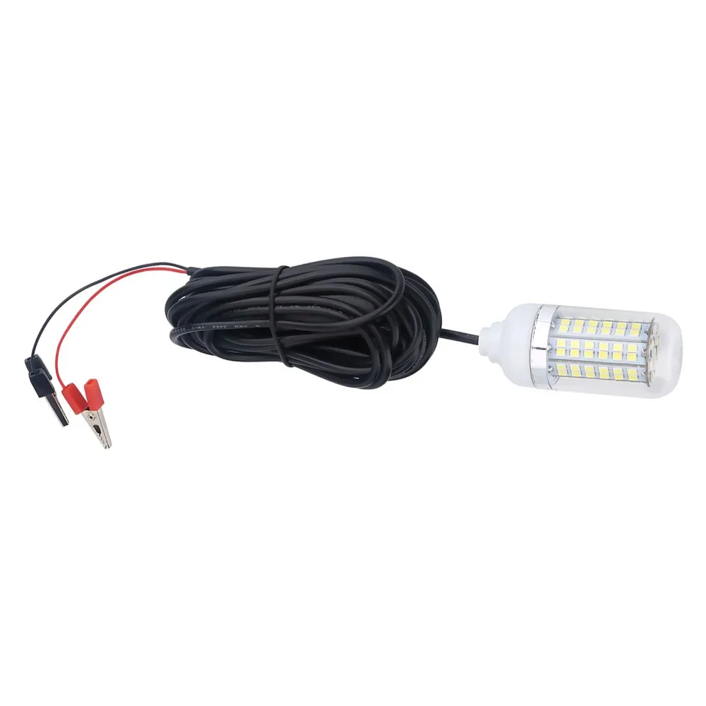 Luz LED de pesca de 12V, 15W, IP68, resistente al agua, 108 LED, luz de pesca submarina, 3 colores, iluminación de 360 grados, lámpara buscador de peces - imagen 4