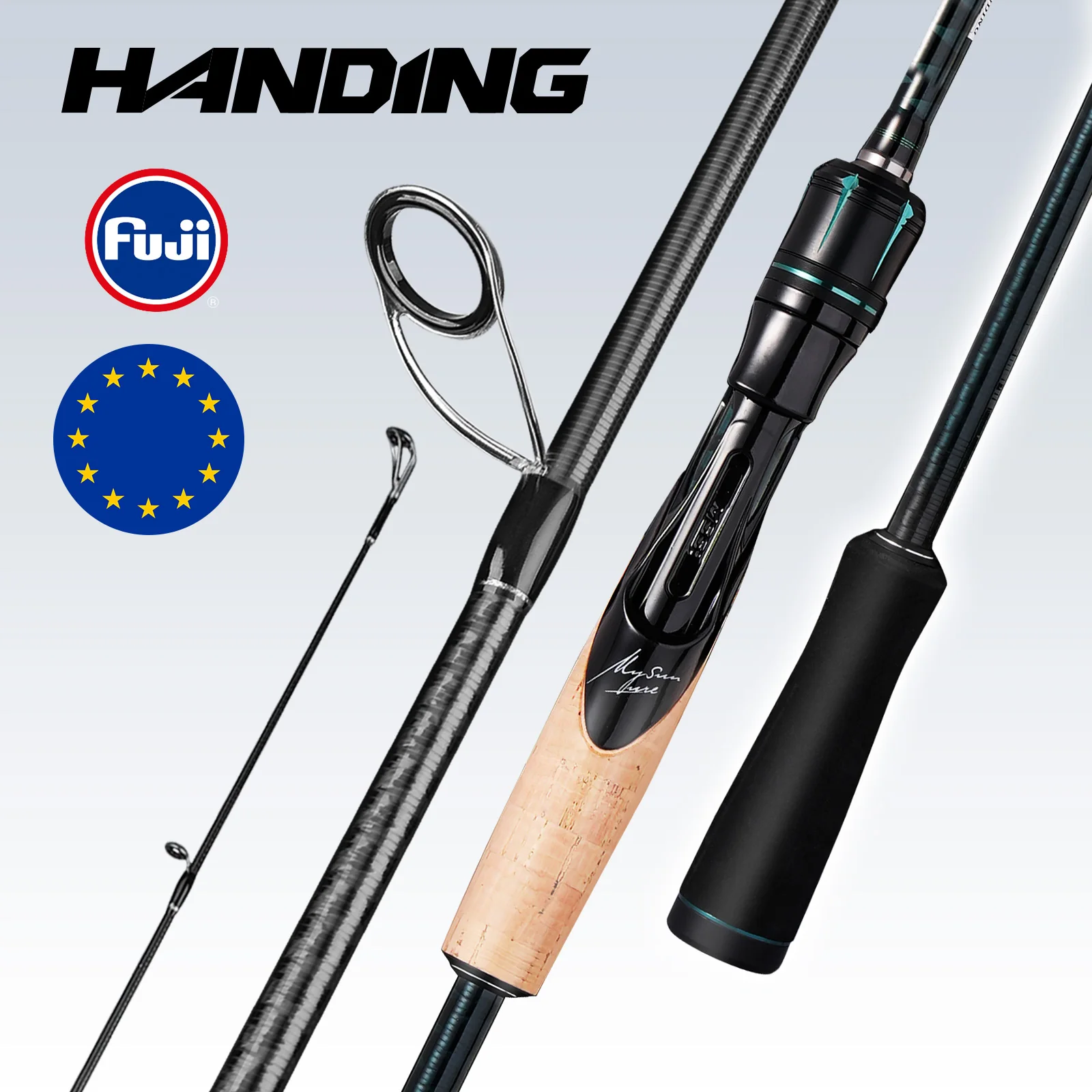 Cañas de pescar giratorias de fundición a mano 30 + 24T fibra de carbono 1,98-2,44 M Fuji O + A anillo guía perca caña de lubina agua dulce y salada - imagen 2