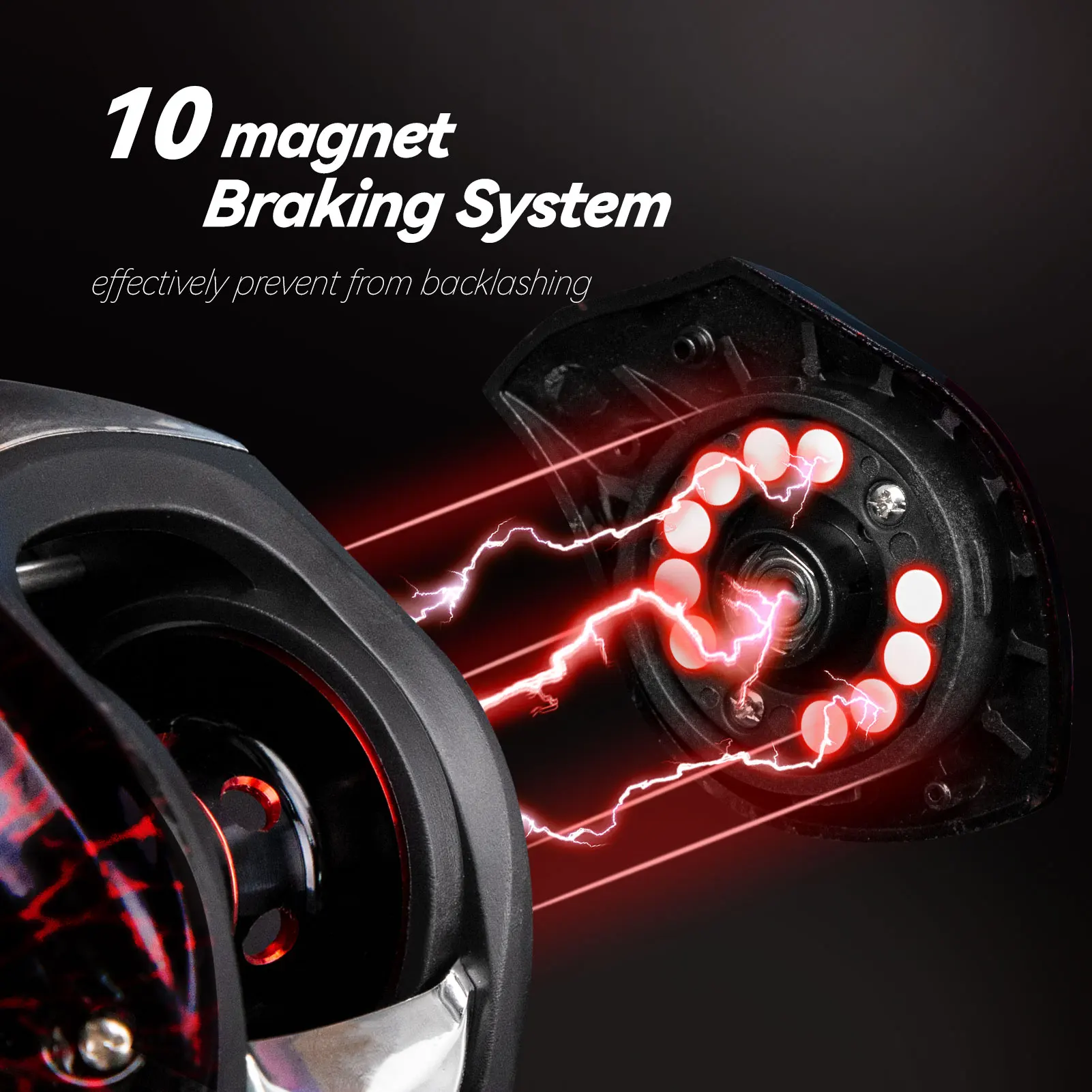 Carrete de pesca con rueda Baitcasting, relación de engranaje 7, 2: 1, 18 + 1 rodamientos de bolas, arrastre máximo de 10kg, alta velocidad para pesca en agua dulce y salada - imagen 5