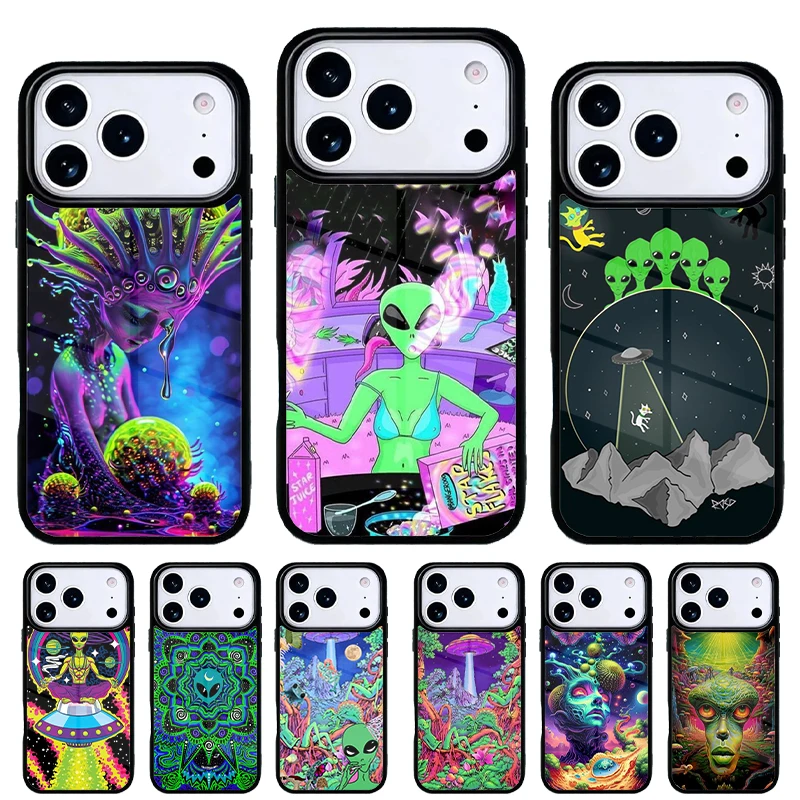 Funda iPhone Diseño Psicodélico Alienígena – Carcasa Trasera