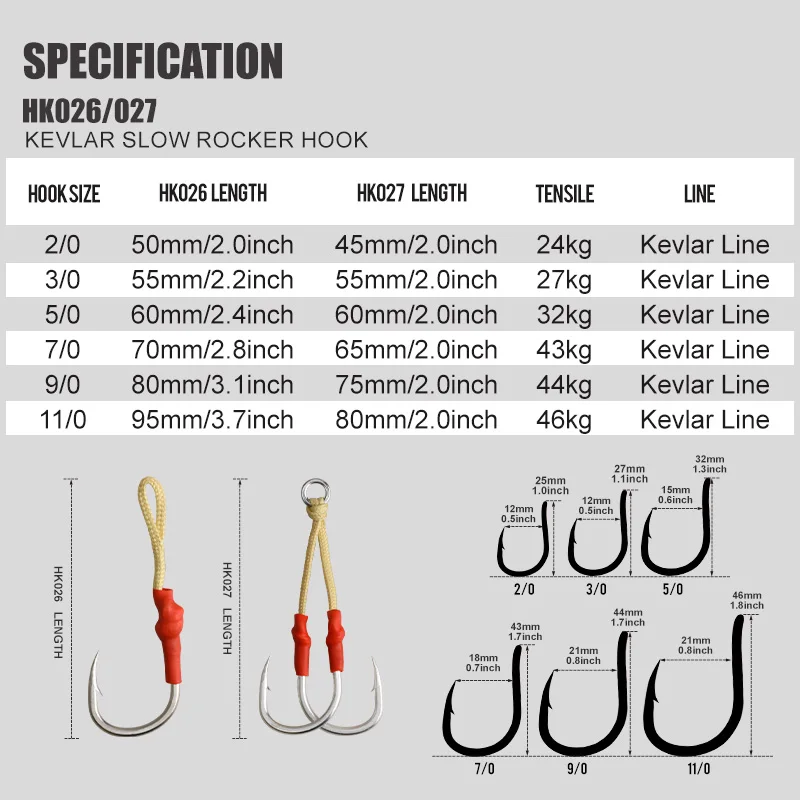 Anzuelos de slow jig con púas Obsession HK026 – Acero carbono - imagen 2