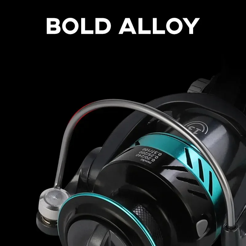 Carrete de pesca con rueda giratoria, carrete de pesca en hielo 2000 3000, arrastre máximo ligero de 7kg 5,2: 1, carrete giratorio de agua salada EVA para pescadores - imagen 4