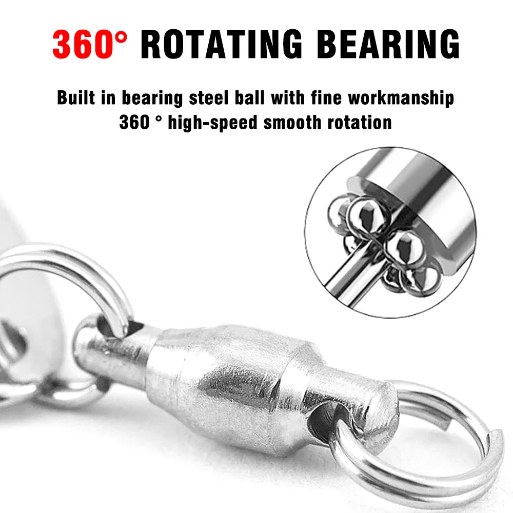 8 Uds. De gotas de agua/hojas de alzal en forma de hojas giratorias con rodamiento de bolas, Spinner de cola, suministros para hacer señuelos - imagen 4