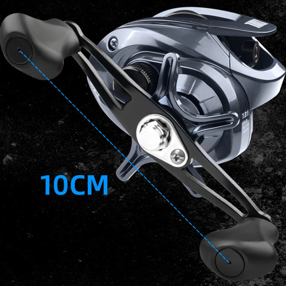 Engranaje de carrete de Baitcasting, relación 7,2: 1, carrete de fundición, arrastre máximo de 5KG, cuerpo de Metal, engranaje de carrete de perfil bajo para pesca al aire libre - imagen 5