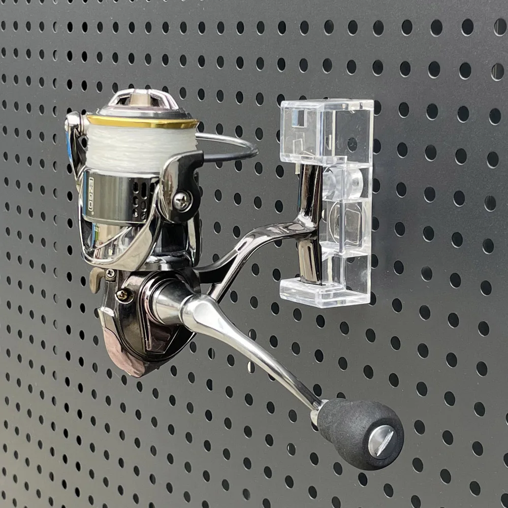 Soporte mural para carrete de pesca en tablero perforado ajustable - imagen 5