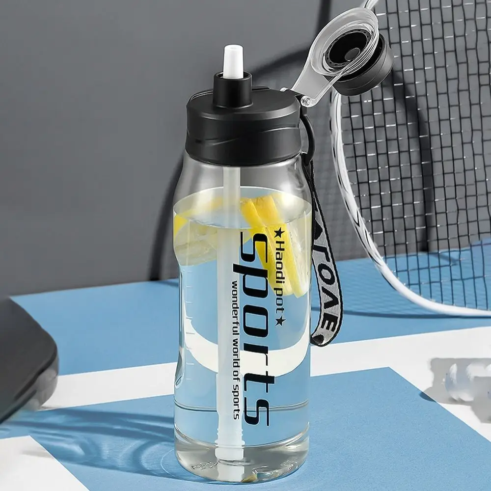 Hervidor de agua deportivo con pajita, botella de agua de Fitness de gran capacidad, portátil, a prueba de polvo, 1L, 1,8l, 2,8l - imagen 5